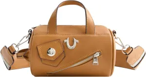 True Religion Women's Crossbody Bag, Mini Duffel Purse Handbag with Shoulder Strap