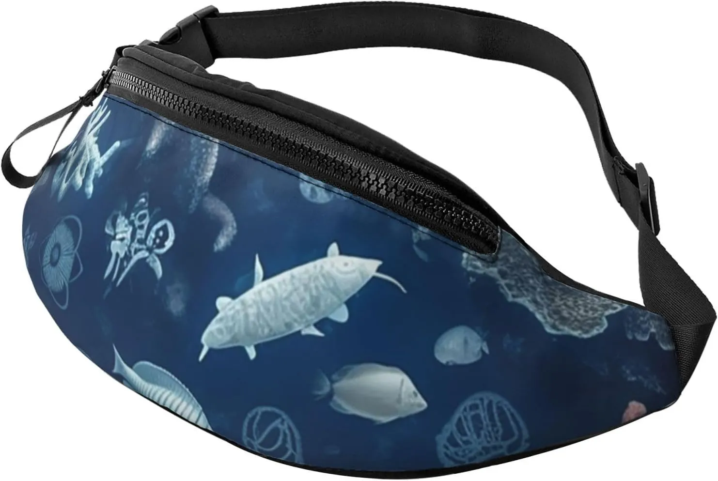 Underwater Marine Life Fanny Pack for Man Women Waist Bag Adjustable Belt Casual Chest Bag Bum Bags for Travel Sports Running Hiking Waist Packs