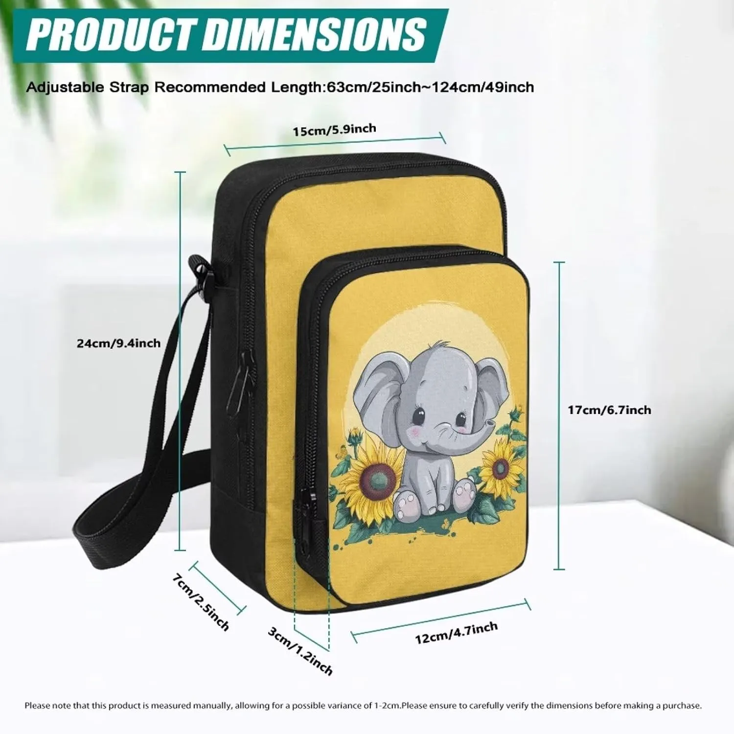 Uourmeti Cross Body Cell Phone Pouch Shoulder Purse Bag for Women Travel Sling Bag