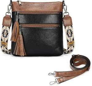UTO Crossbody Bags for Women Trendy Leather Designer Cell Phone Multi Pocket Cross Body Purses Shoulder Handbag Ladies