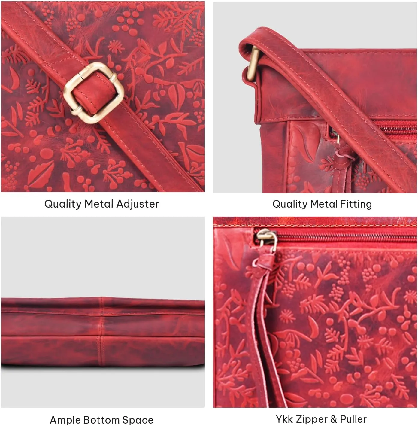 VALENCHI Women's Crossbody Handbags - Premium Leather Bags for Women - Everyday Purse with Adjustable Strap - Ladies Bag