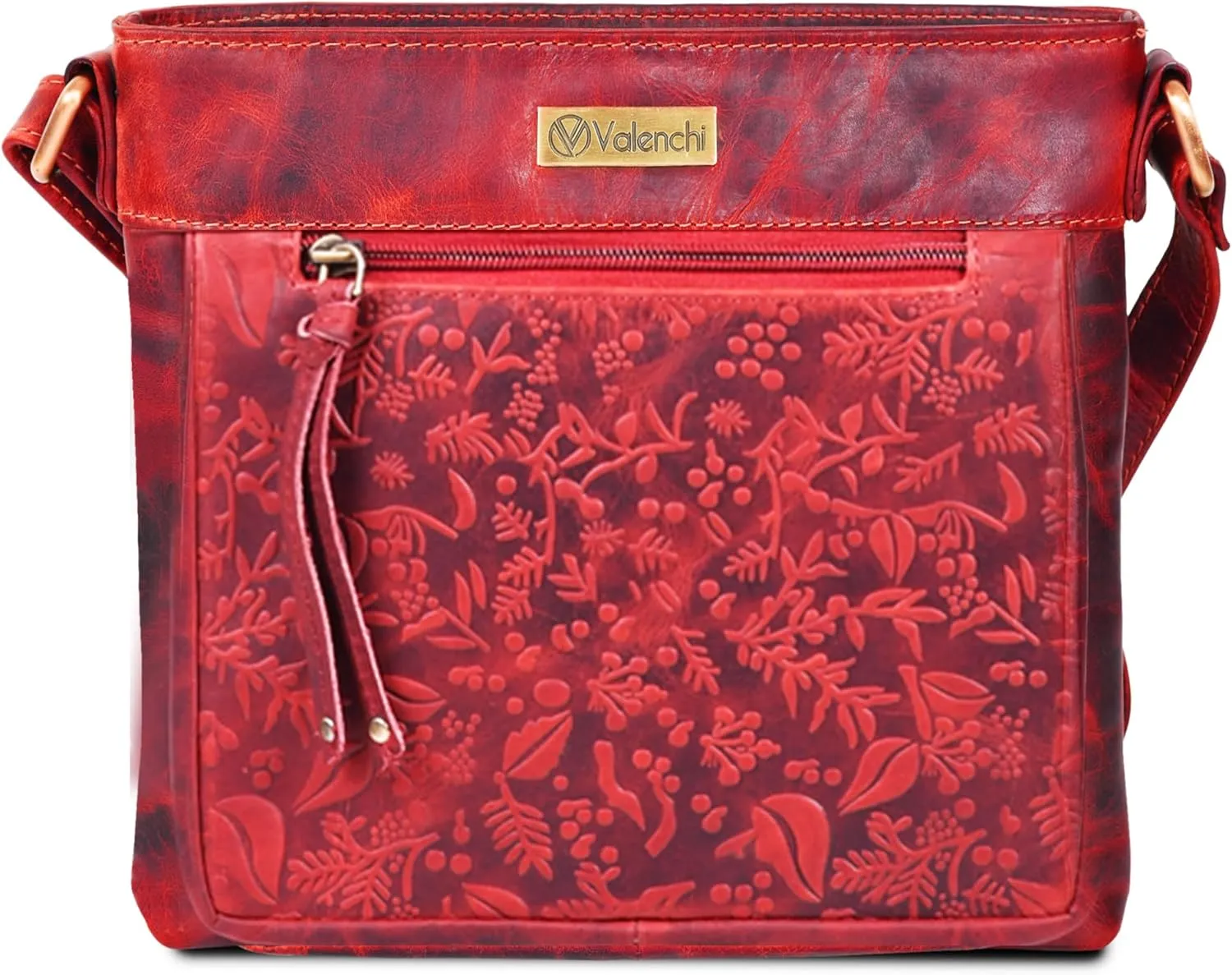 VALENCHI Women's Crossbody Handbags - Premium Leather Bags for Women - Everyday Purse with Adjustable Strap - Ladies Bag