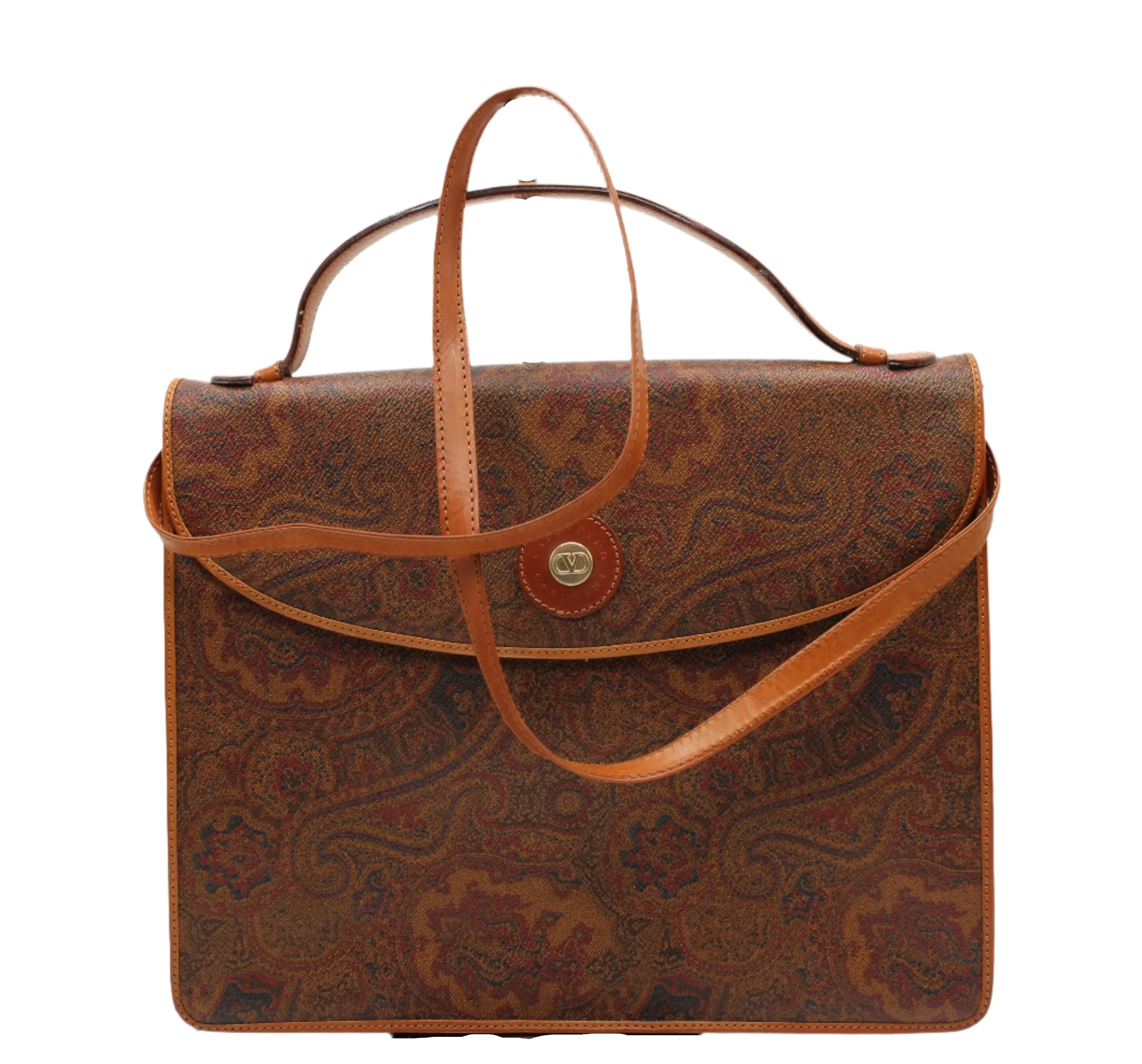 Valentino Garavani Business Case Bag Paisley Leather
