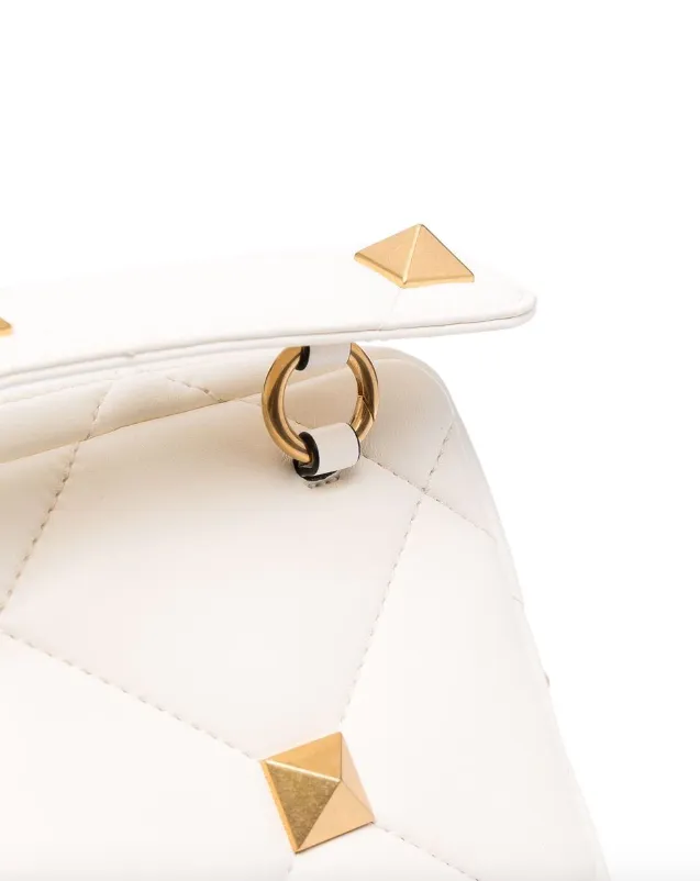 Valentino Garavani Roman Stud-embellished diamond-quilted clutch bag