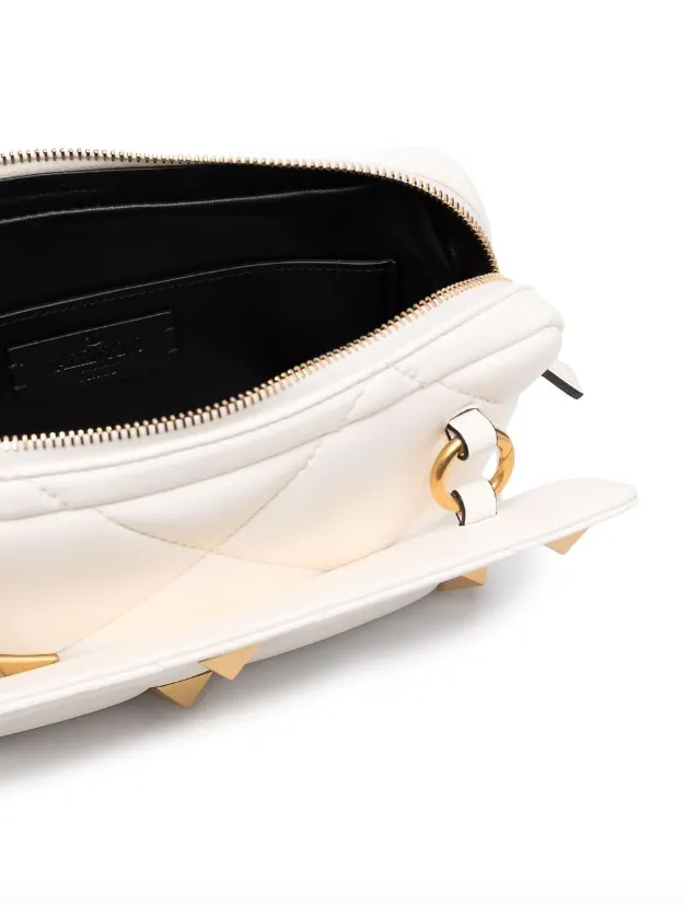 Valentino Garavani Roman Stud-embellished diamond-quilted clutch bag