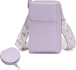 Valentoria Small Crossbody Bag Cell Phone Purse Wallet Leather Card Clutch Handbag for Women
