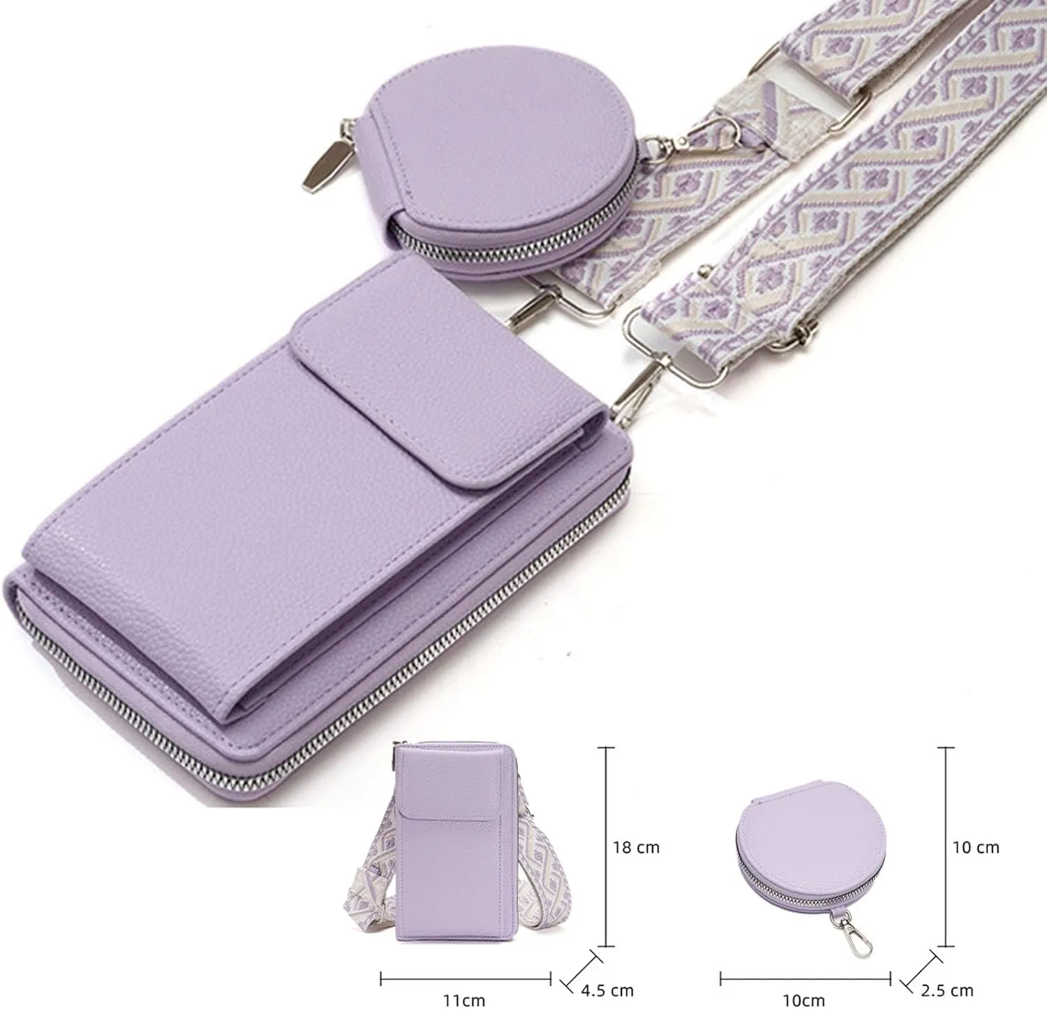 Valentoria Small Crossbody Bag Cell Phone Purse Wallet Leather Card Clutch Handbag for Women