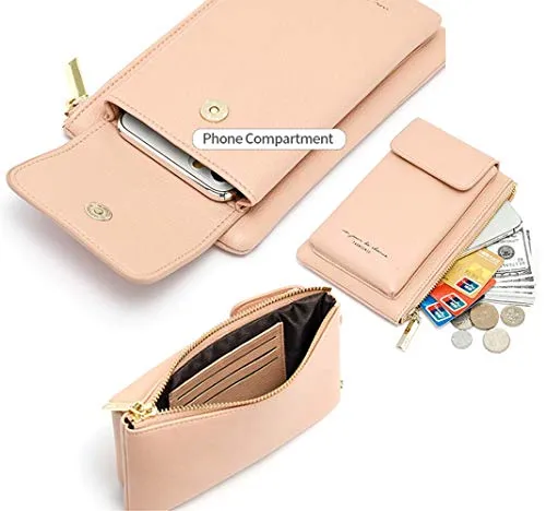 Valentoria Small Crossbody Bag Cell Phone Purse Wallet Leather Card Slot Clutch for Women