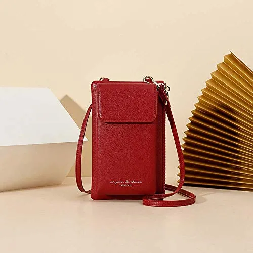 Valentoria Small Crossbody Bag Cell Phone Purse Wallet Leather Card Slot Clutch for Women