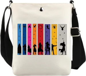 VAMSII Throne Themed Gift Glass Fiction Fan Crossbody Bag for Book Lover jewelry Bookish Readers Gift Fantasy Novel Gift