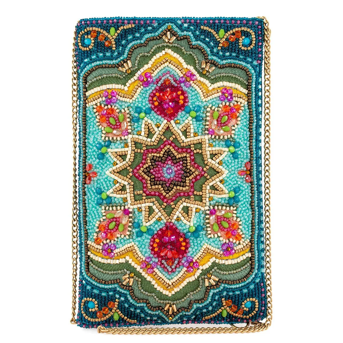 Venice Beaded Multi-Color Mosiac Crossbody Phone Bag
