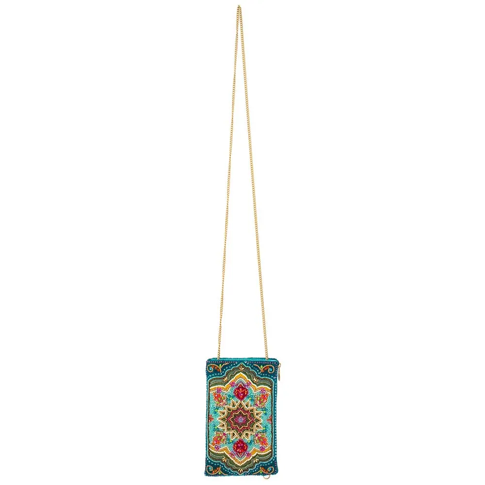 Venice Beaded Multi-Color Mosiac Crossbody Phone Bag