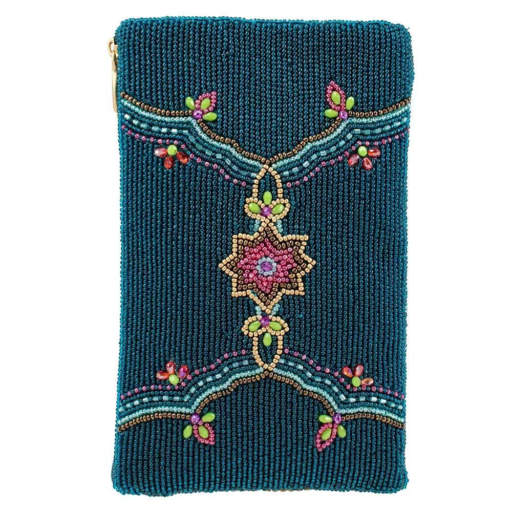 Venice Beaded Multi-Color Mosiac Crossbody Phone Bag