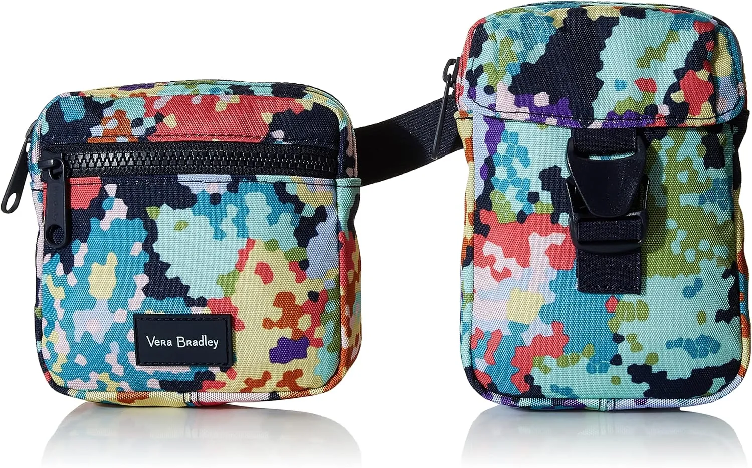 Vera Bradley Women's Recycled Lighten Up Reactive Convertible Belt Sling Crossbody Bag