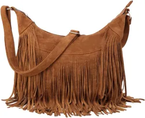 Verdusa Women's Fringe Western Bags Boho Shoulder Bag Tassel Tote Bag
