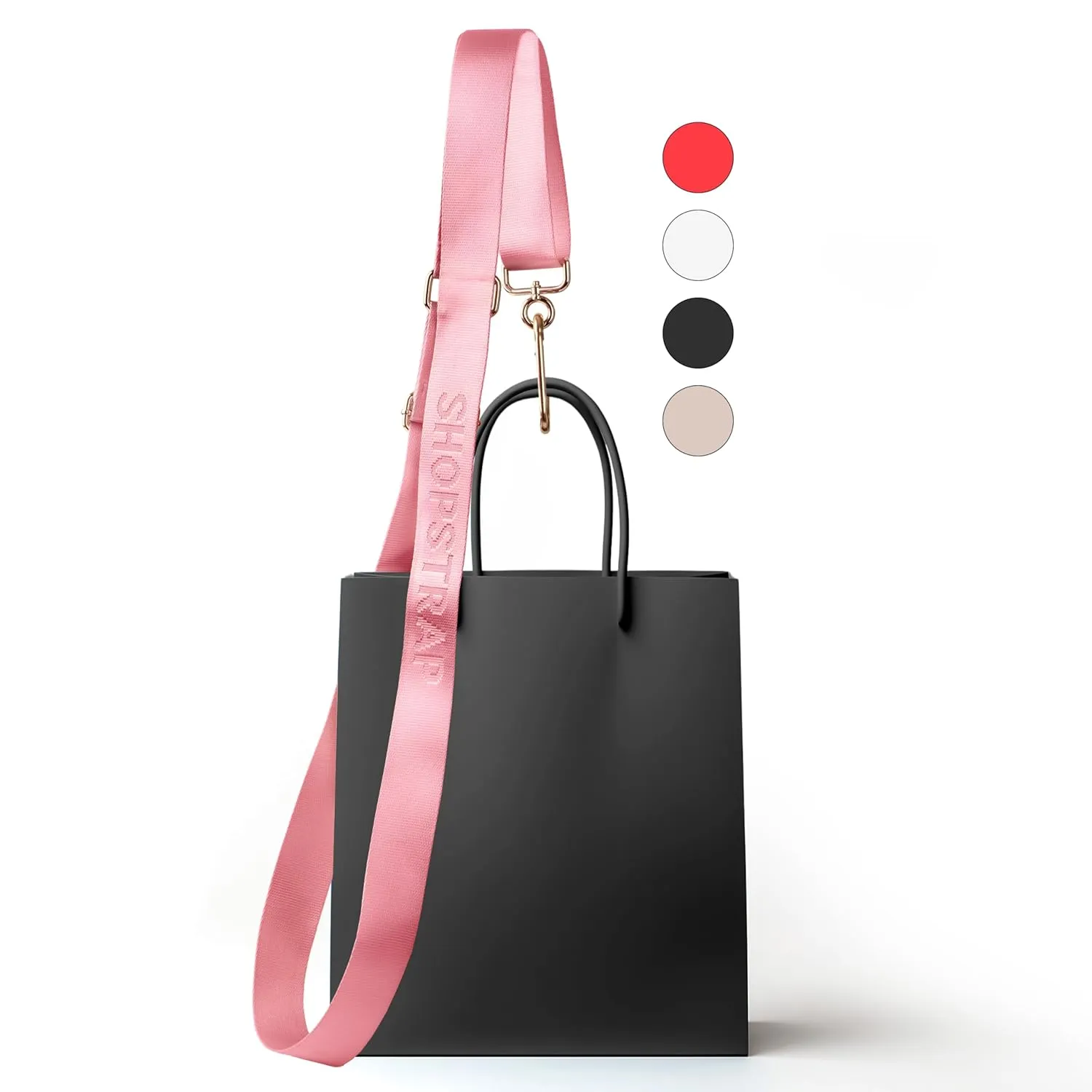 Versatile Hands-Free Shopping Bag Crossbody Strap – Grocery Bag Holder, Water Bottle Carrier, Plastic Bag Strap, Handsfree Dog Leash Alternative & Gym Use Accessory