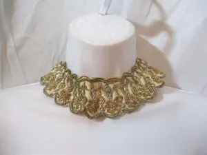 Vintage Retro NYC Beaded HANDMADE INDIA BEADED Necklace Collar Bib Hippie Indie Gypsy Festival