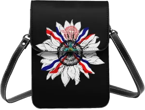Vintage Sunflower Finnish Finland Flag Small Crossbody Purse Cell Phone Bag for Women