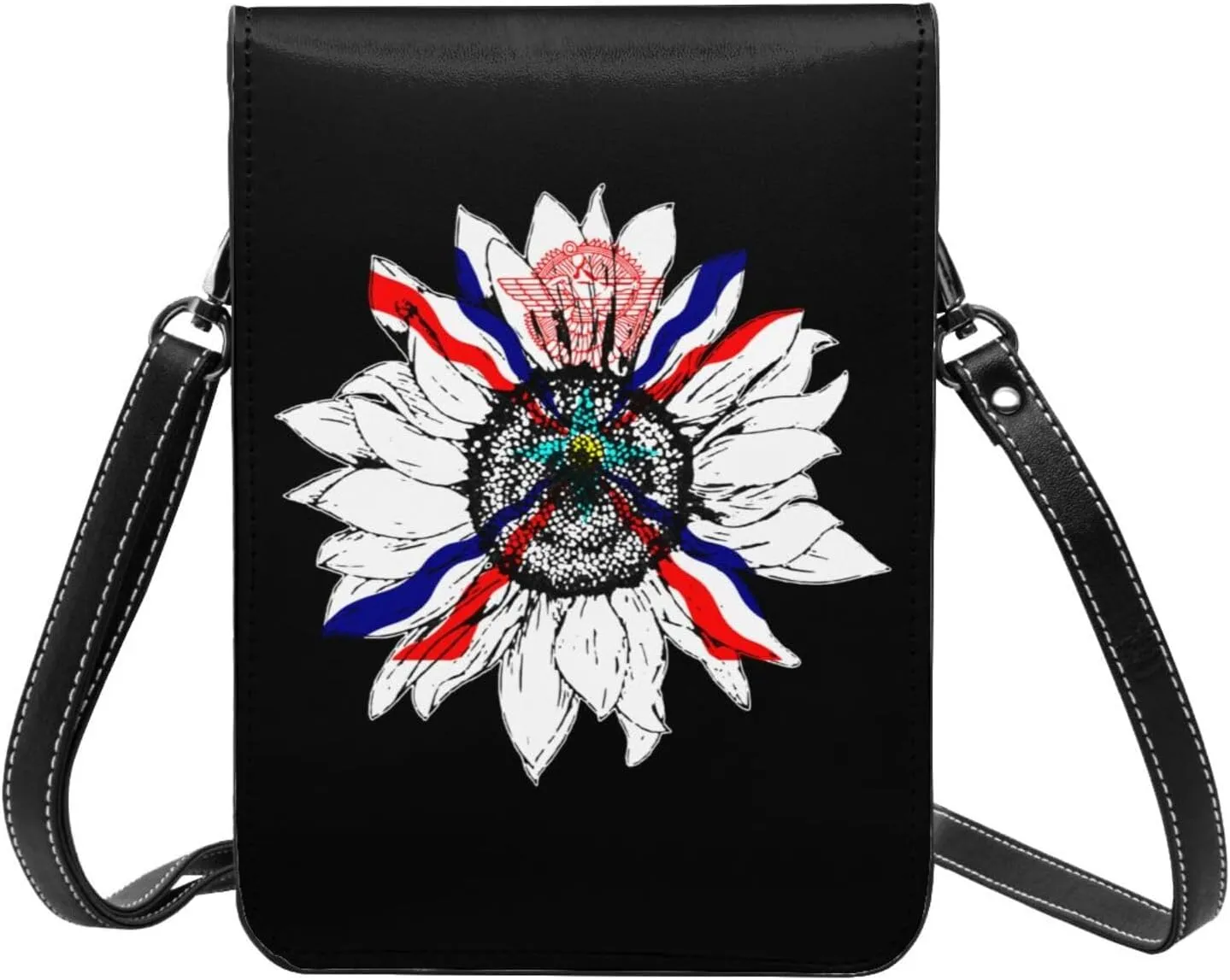Vintage Sunflower Finnish Finland Flag Small Crossbody Purse Cell Phone Bag for Women