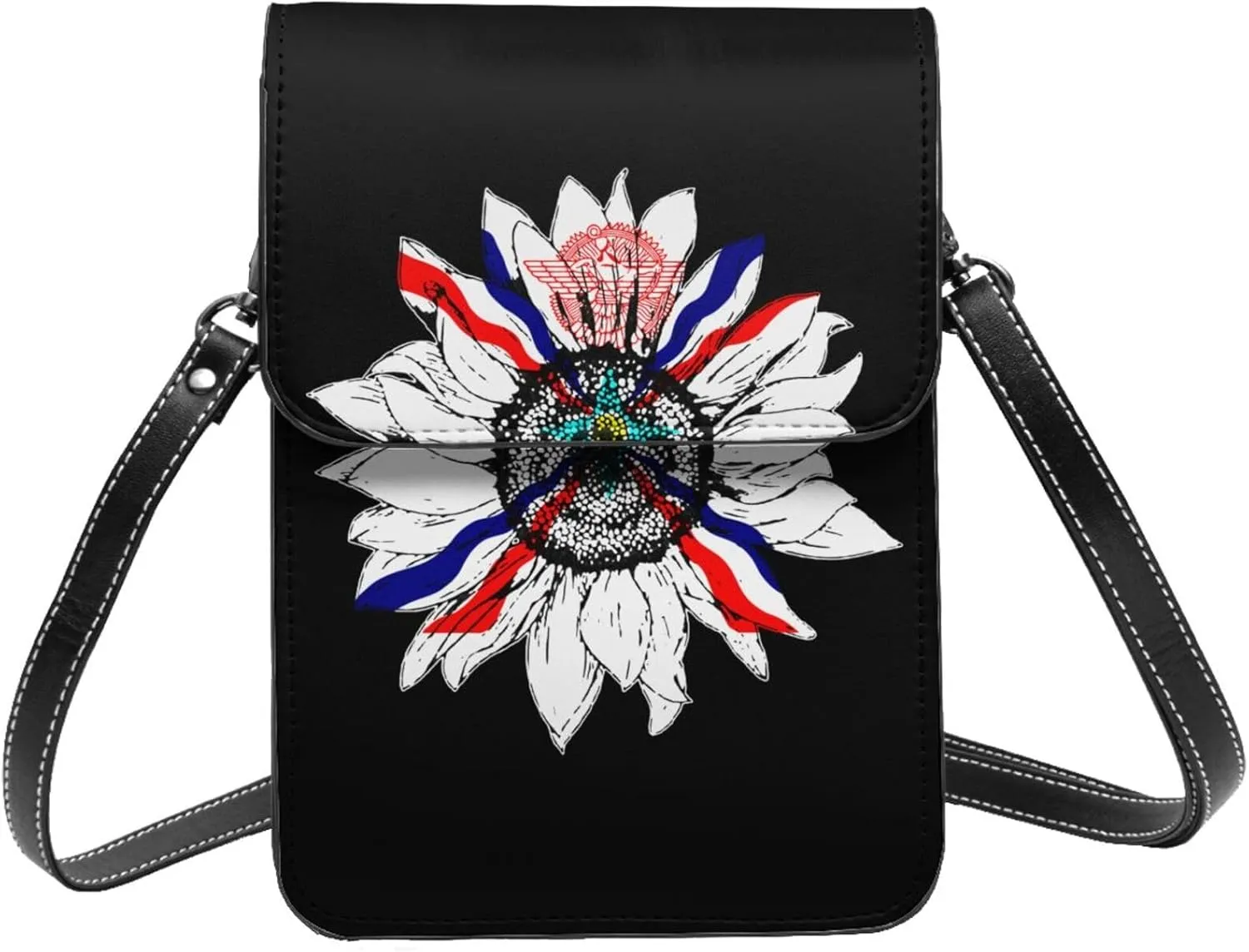 Vintage Sunflower Finnish Finland Flag Small Crossbody Purse Cell Phone Bag for Women