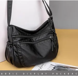 Vintage Women Shoulder Bag, Pu Leather Crossbody Bag Soft Women Gift Purse, Multi-Pockets Messenger Bag, Ladies Handbag