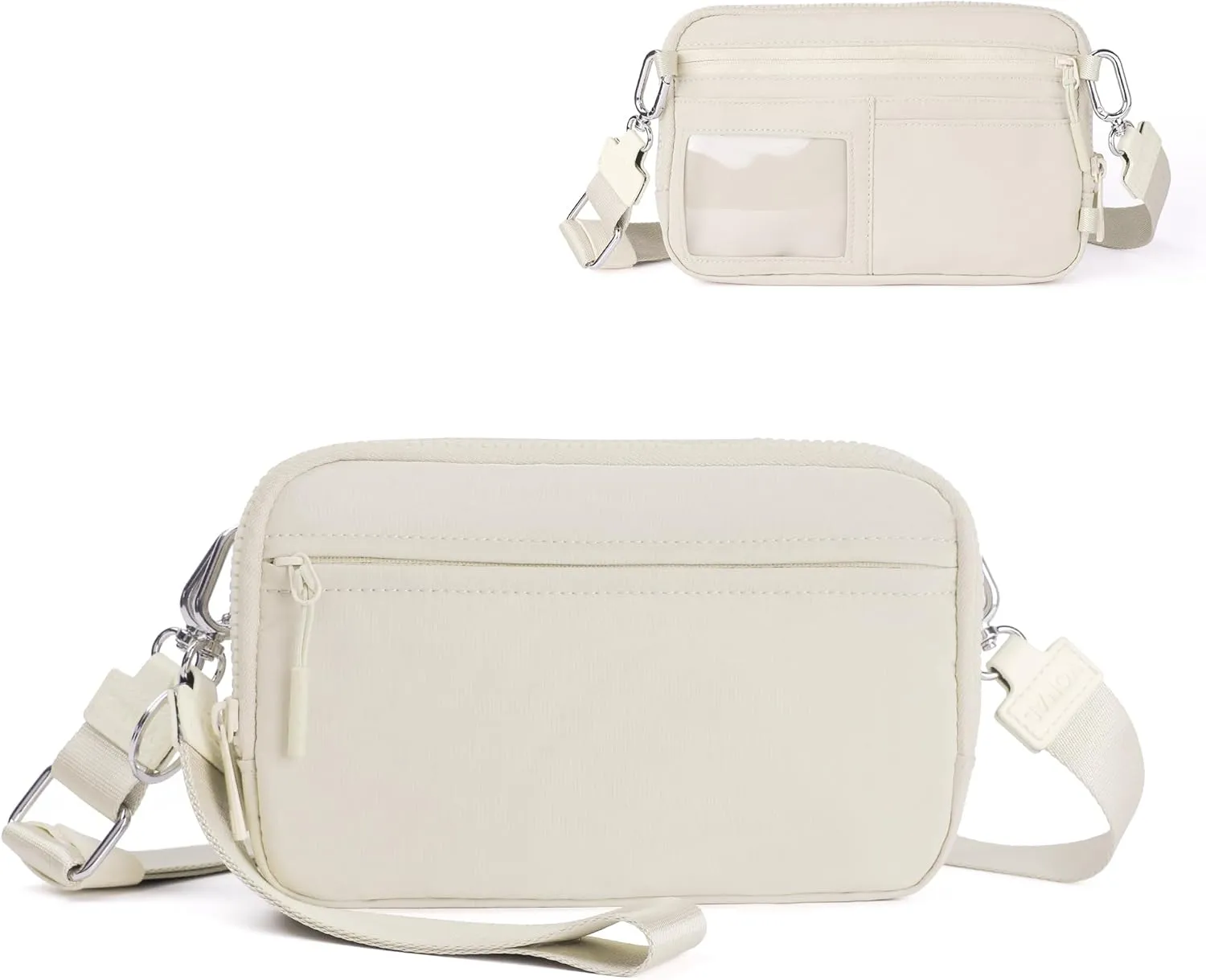 VONAL Wristlet Wallets for Women, RFID Wristlet Purse Built in Wallet, Small Nylon Crossbody Bags, Credit Card Holder