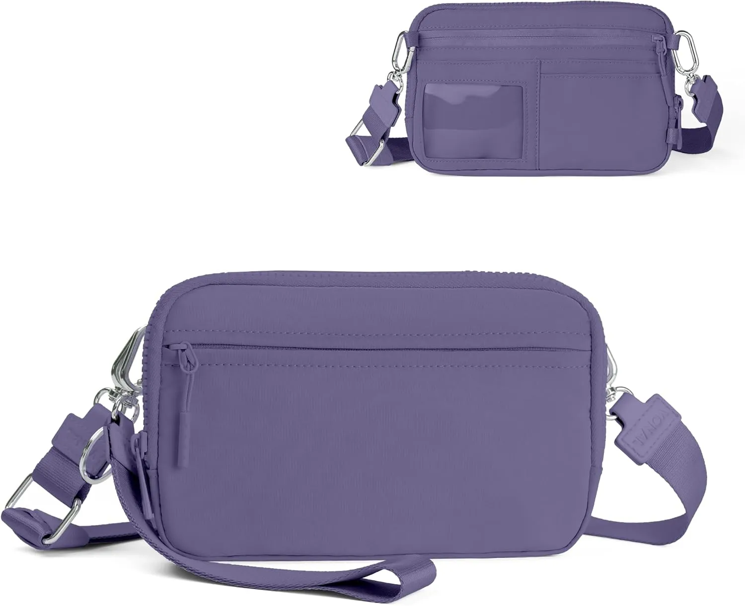 VONAL Wristlet Wallets for Women, RFID Wristlet Purse Built in Wallet, Small Nylon Crossbody Bags, Credit Card Holder