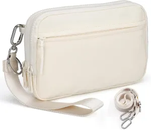 VONAL Wristlet Wallets for Women, RFID Wristlet Purse Built in Wallet, Small Nylon Crossbody Bags, Credit Card Holder