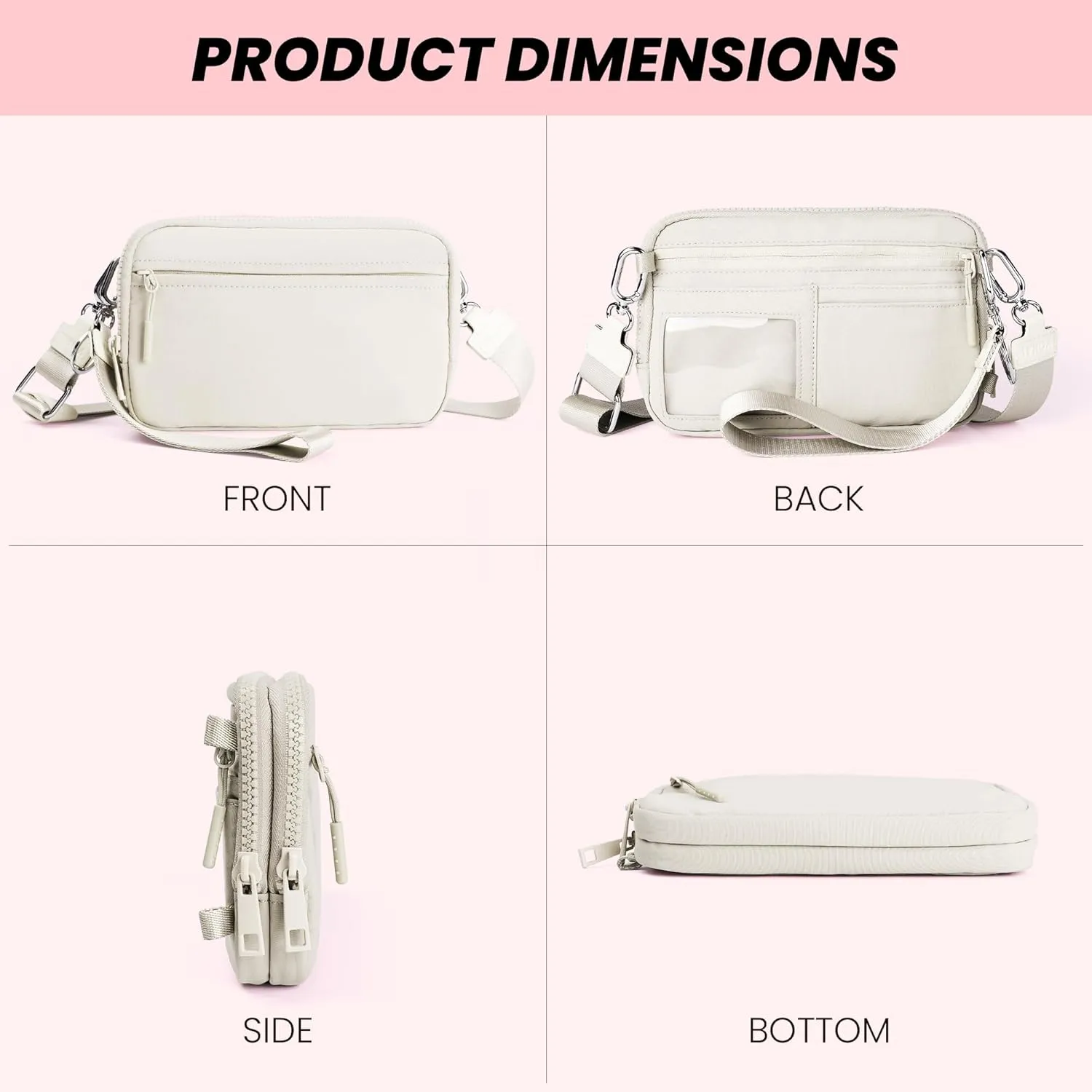 VONAL Wristlet Wallets for Women, RFID Wristlet Purse Built in Wallet, Small Nylon Crossbody Bags, Credit Card Holder