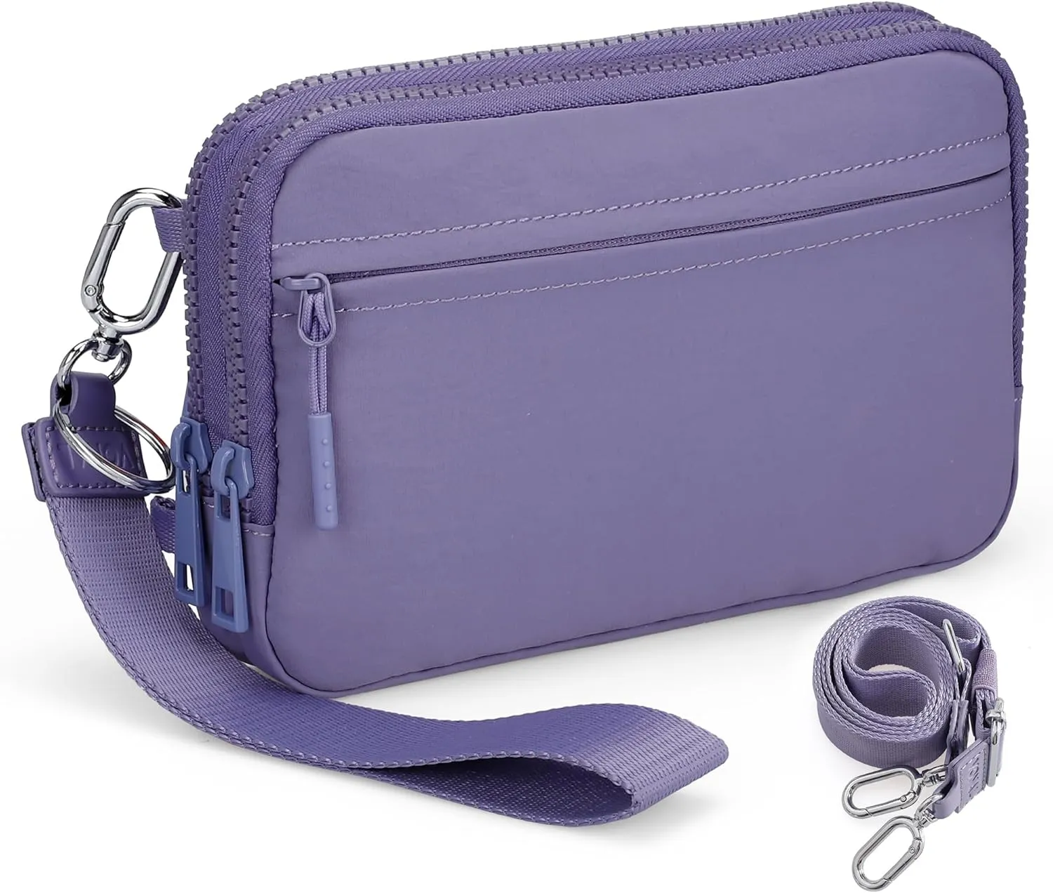 VONAL Wristlet Wallets for Women, RFID Wristlet Purse Built in Wallet, Small Nylon Crossbody Bags, Credit Card Holder
