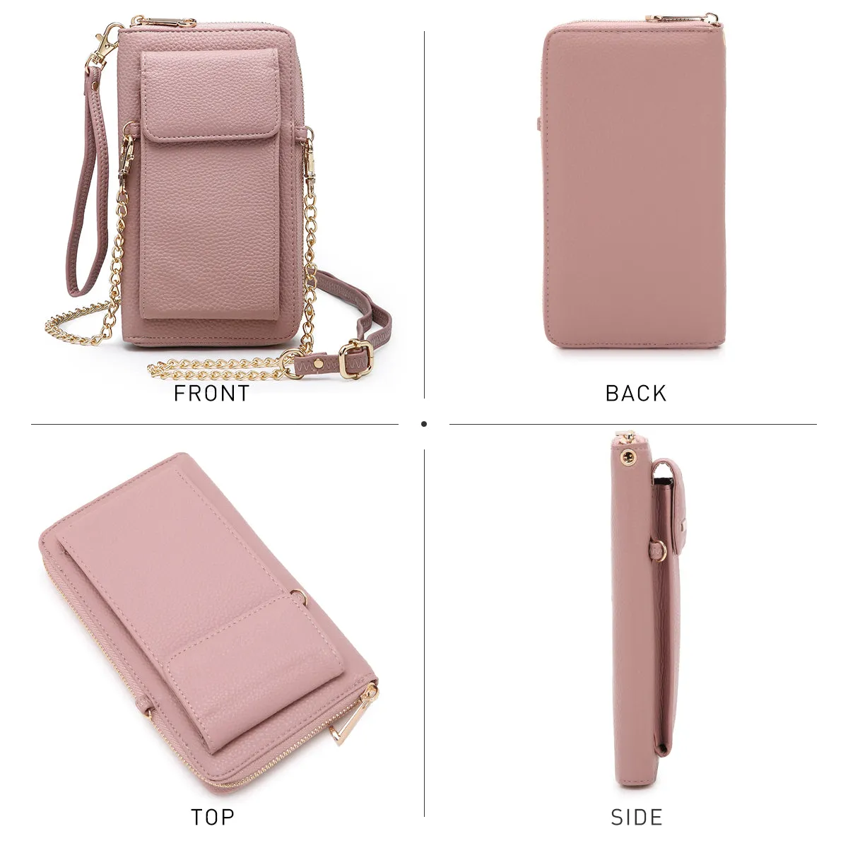 VONMAY Women Cell Phone Wallet Purse Small Crossbody Shoulder Bag (-V)