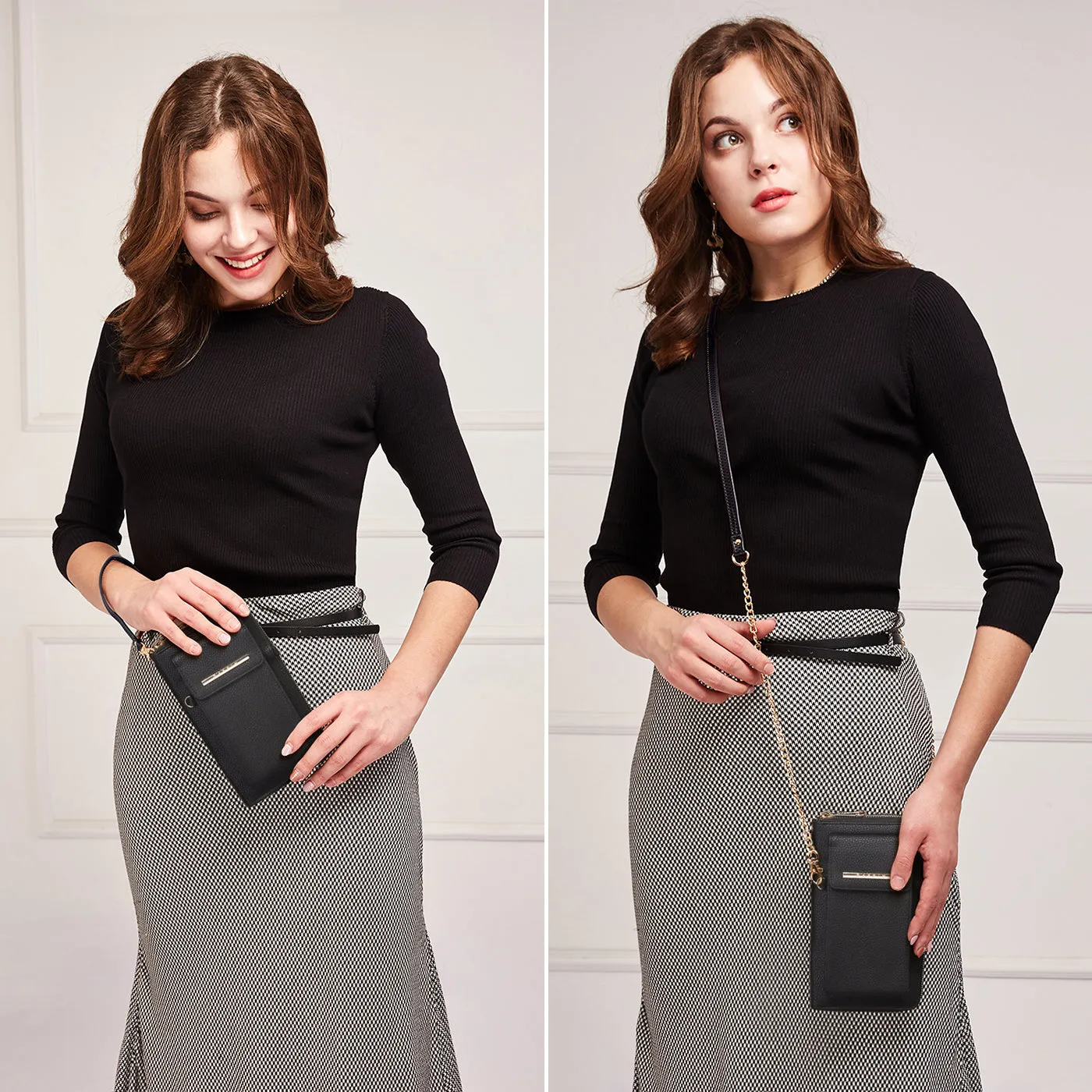 VONMAY Women Cell Phone Wallet Purse Small Crossbody Shoulder Bag (-V)