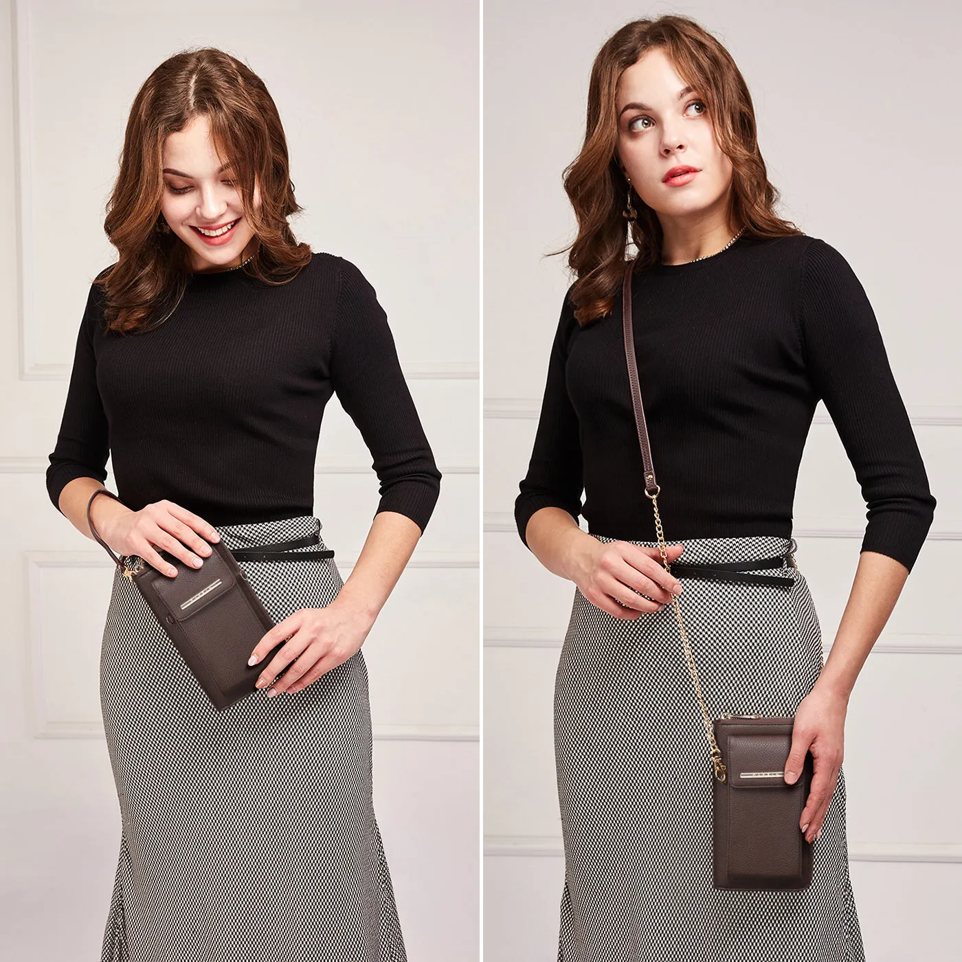VONMAY Women Cell Phone Wallet Purse Small Crossbody Shoulder Bag (-V)