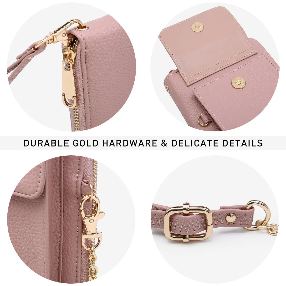 VONMAY Women Cell Phone Wallet Purse Small Crossbody Shoulder Bag (-V)