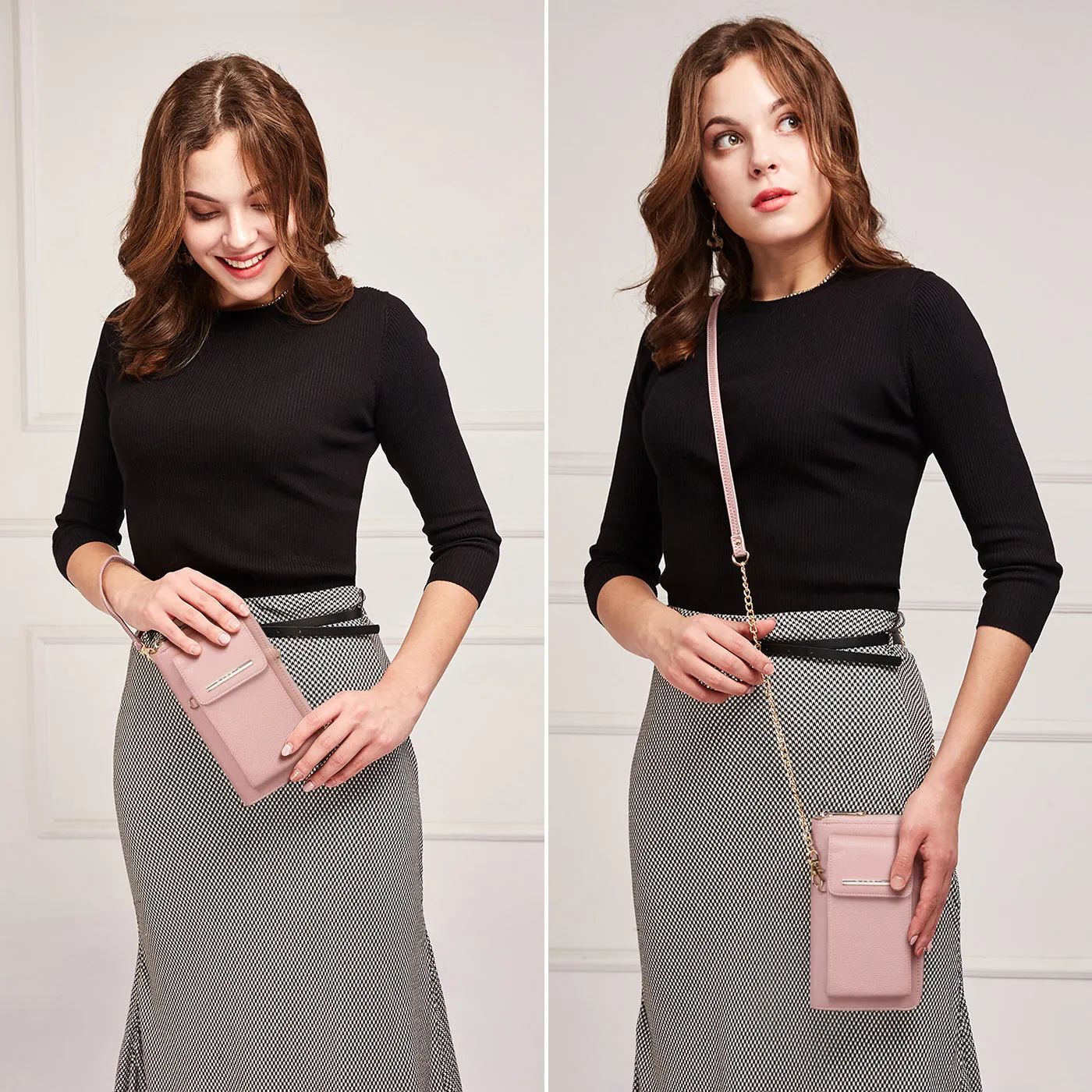 VONMAY Women Cell Phone Wallet Purse Small Crossbody Shoulder Bag (-V)