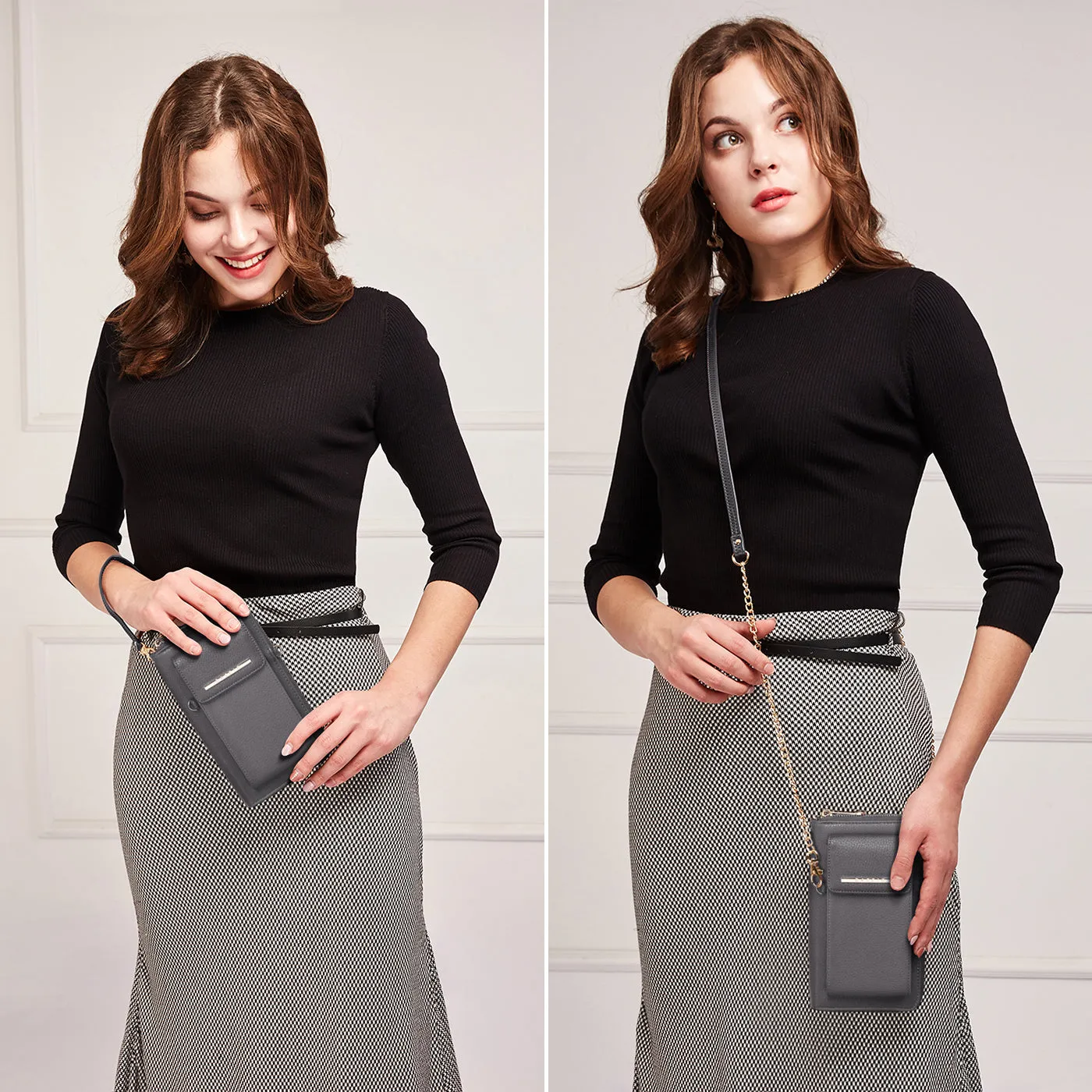 VONMAY Women Cell Phone Wallet Purse Small Crossbody Shoulder Bag (-V)