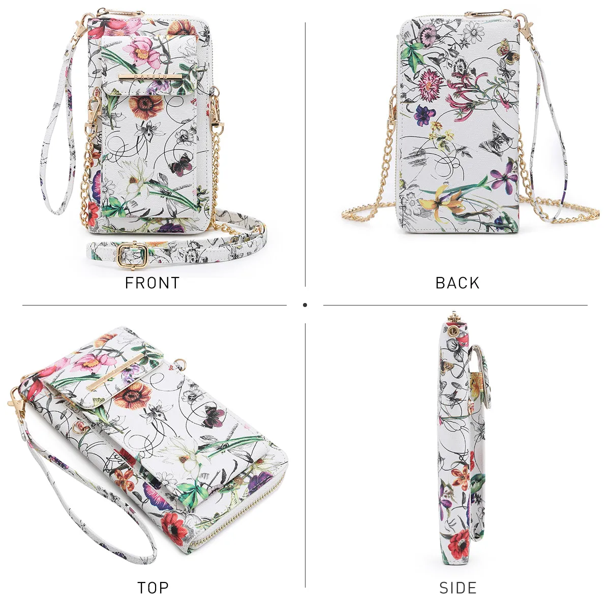 VONMAY Women Cell Phone Wallet Purse Small Crossbody Shoulder Bag (-V)