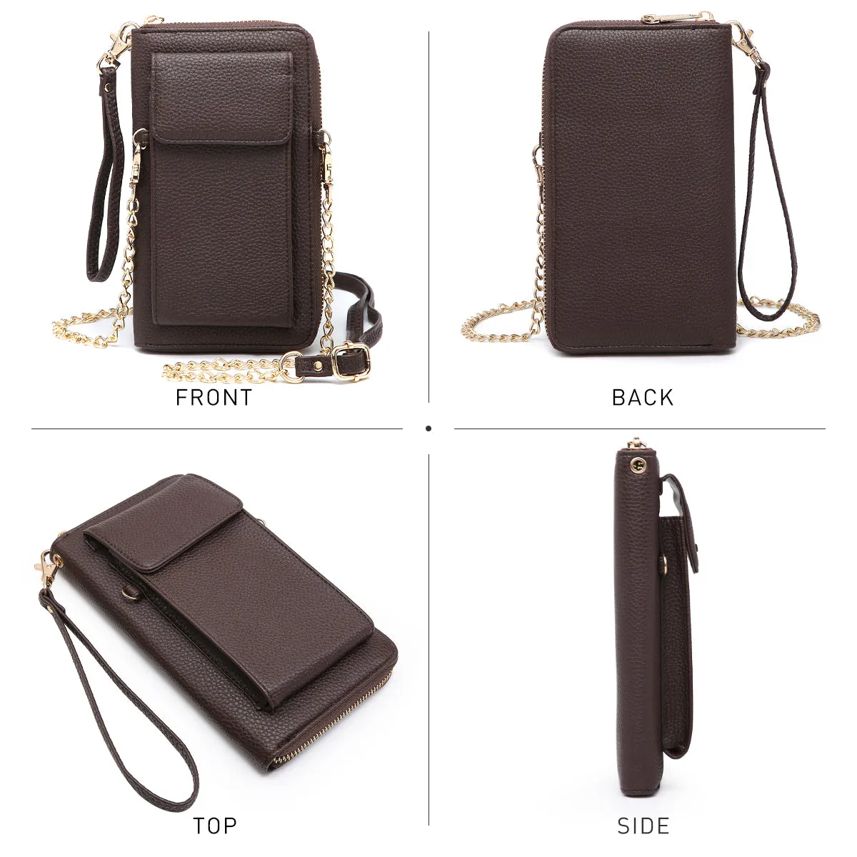 VONMAY Women Cell Phone Wallet Purse Small Crossbody Shoulder Bag (-V)