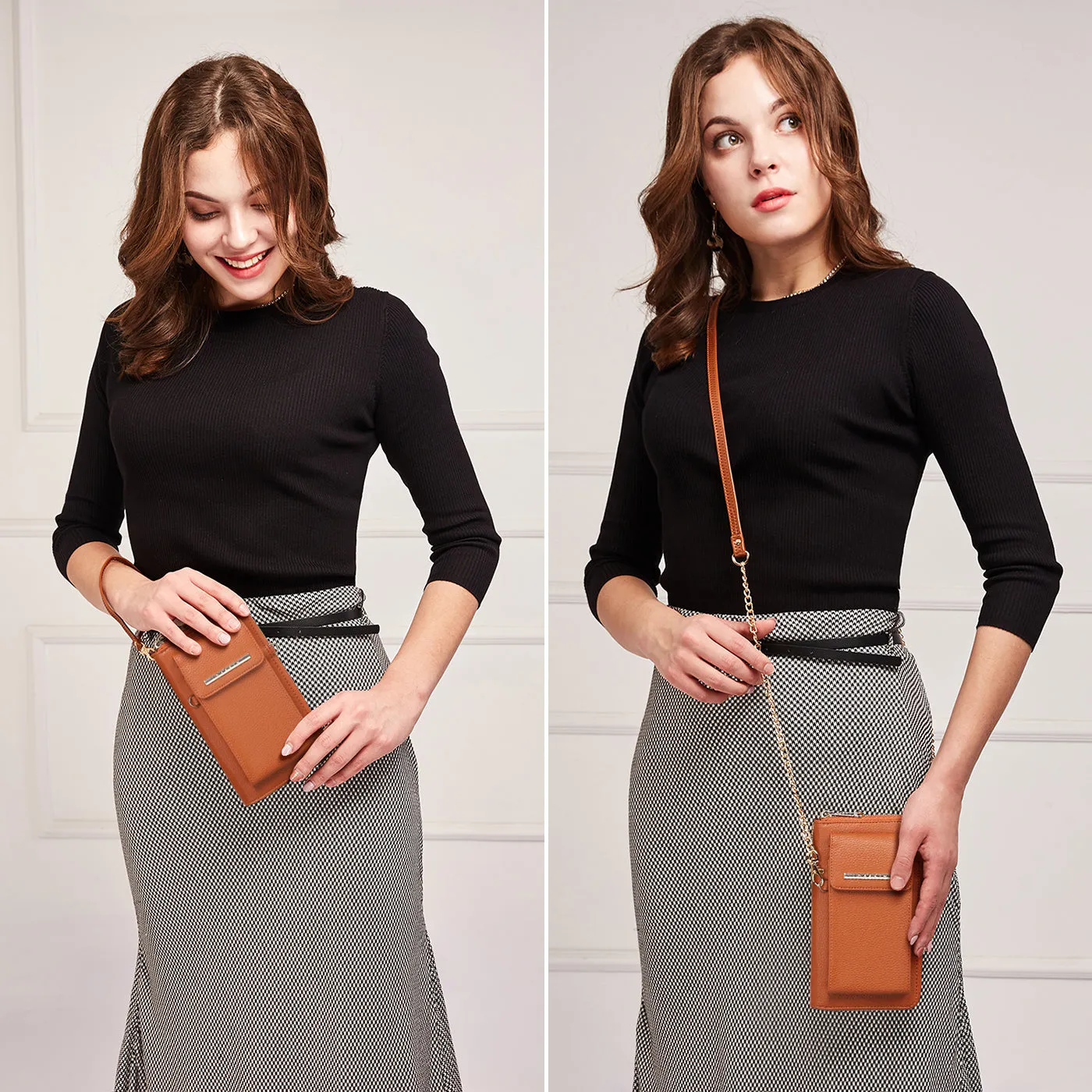 VONMAY Women Cell Phone Wallet Purse Small Crossbody Shoulder Bag (-V)