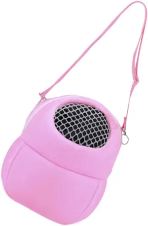 VOSAREA 1Pc Small Pet Crossbody Bag Breathable Plush Carrier Pouch for Hamsters Guinea Pigs Small Animals Lightweight Durable Design for Outdoor Travel Home Use