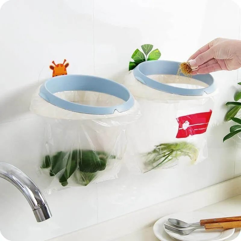 Wall-Mounted Garbage Bag Holder - Space-Saving Trash Organizer