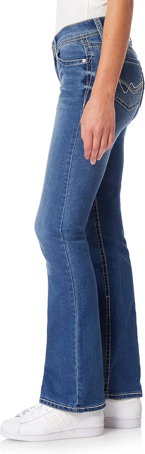 WallFlower Women's Legendary Bootcut Mid-Rise Insta Stretch Juniors Jeans (Standard and Plus)