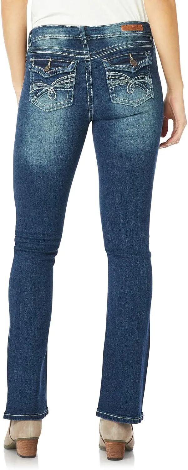 WallFlower Women's Legendary Bootcut Mid-Rise Insta Stretch Juniors Jeans (Standard and Plus)