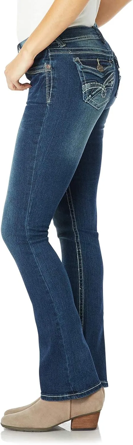 WallFlower Women's Legendary Bootcut Mid-Rise Insta Stretch Juniors Jeans (Standard and Plus)
