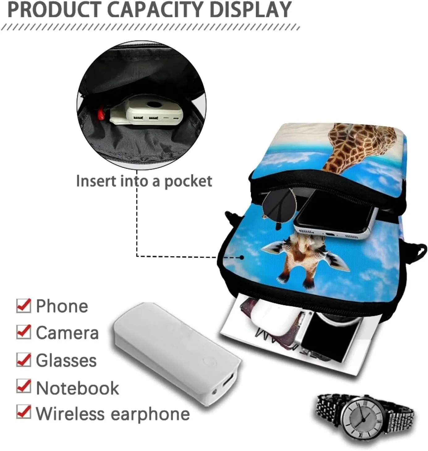 WELLFLYHOM Small Crossbody Bag for Men Women Phone Purse Over Shoulder Handbag Messenger Pouch
