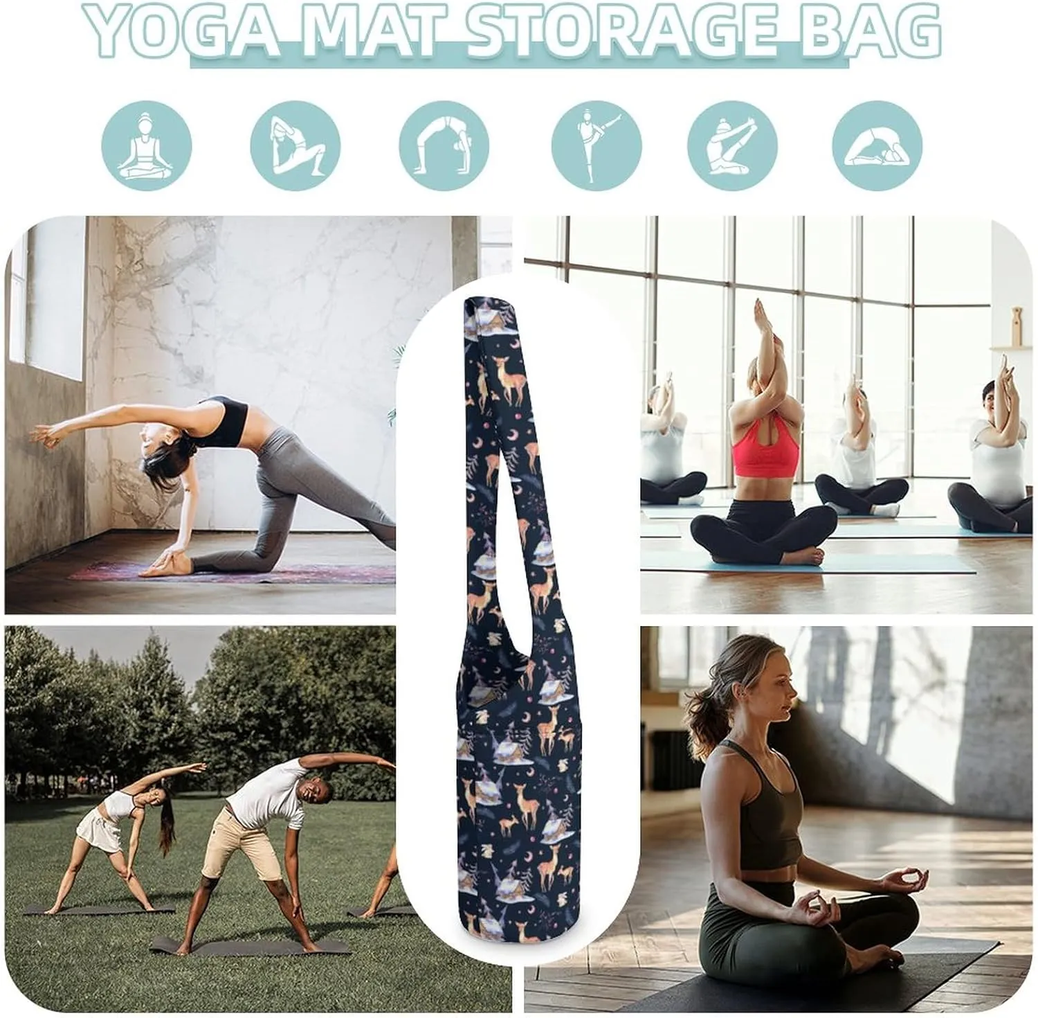 Welsh Corgi Pembroke Yoga Mat Bags for Women Extra Large Yoga Bag Carrier Tote Holder Yoga Accessories