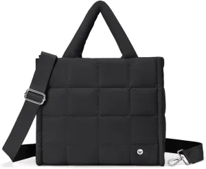 WESTBRONCO Puffer Crossbody Bags for Women Quilted Tote Bag Puffy Weekender Overnight Bag Nylon Shoulder Handbag
