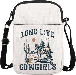 Western Gift Western Rodeo Crossbody Bag Long Live Cowgirl Crossbody Bag Western Women Crossbody Bag Cowgirl Gift