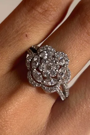 White Stone Embellished Ring