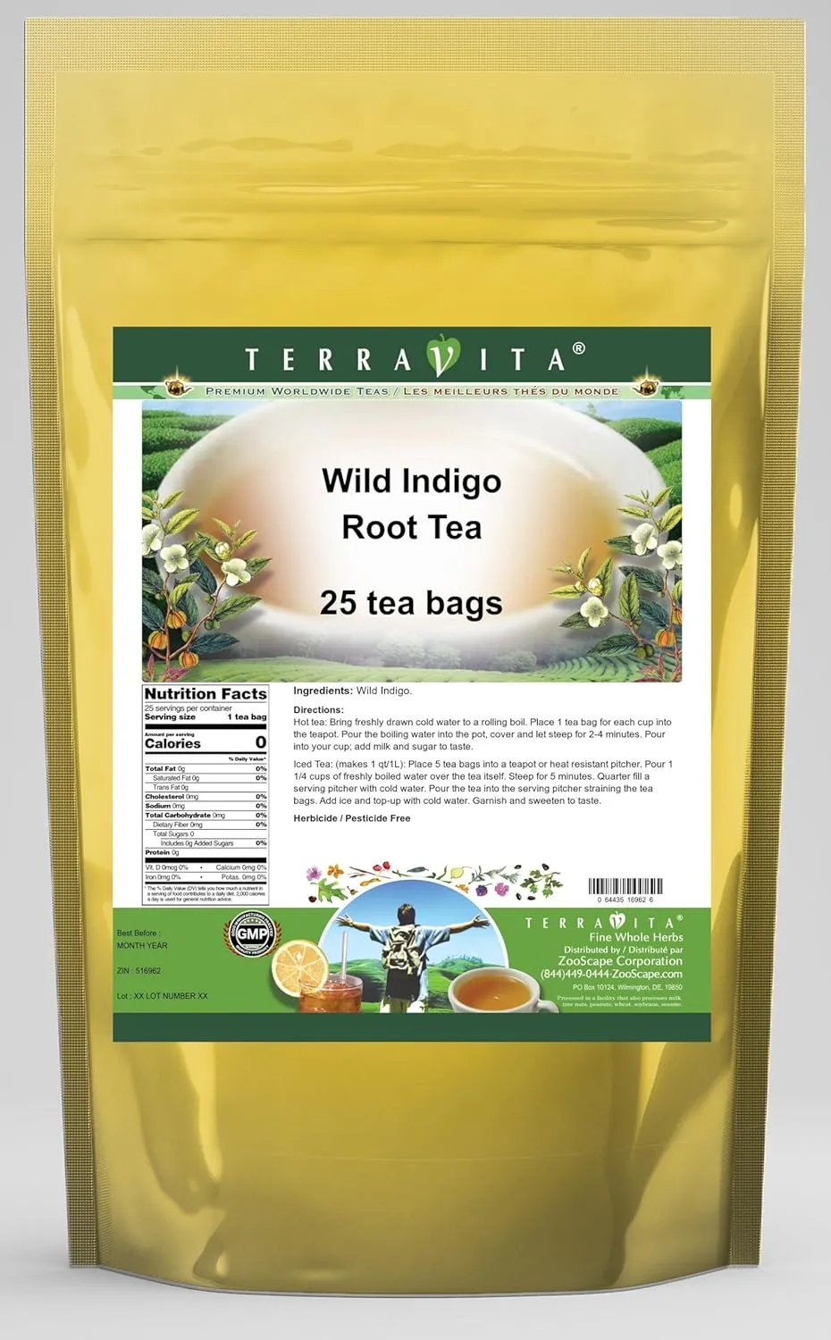 Wild Indigo Root Tea (25 tea bags, ZIN: 516962) - 3 Pack